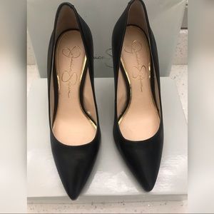 Jessica Simpson Soft Nappa Silk Pumps (Black)